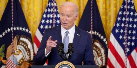 El presidente, Joe Biden, habla en la Casa Blanca, el 23 de febrero de 2024.
